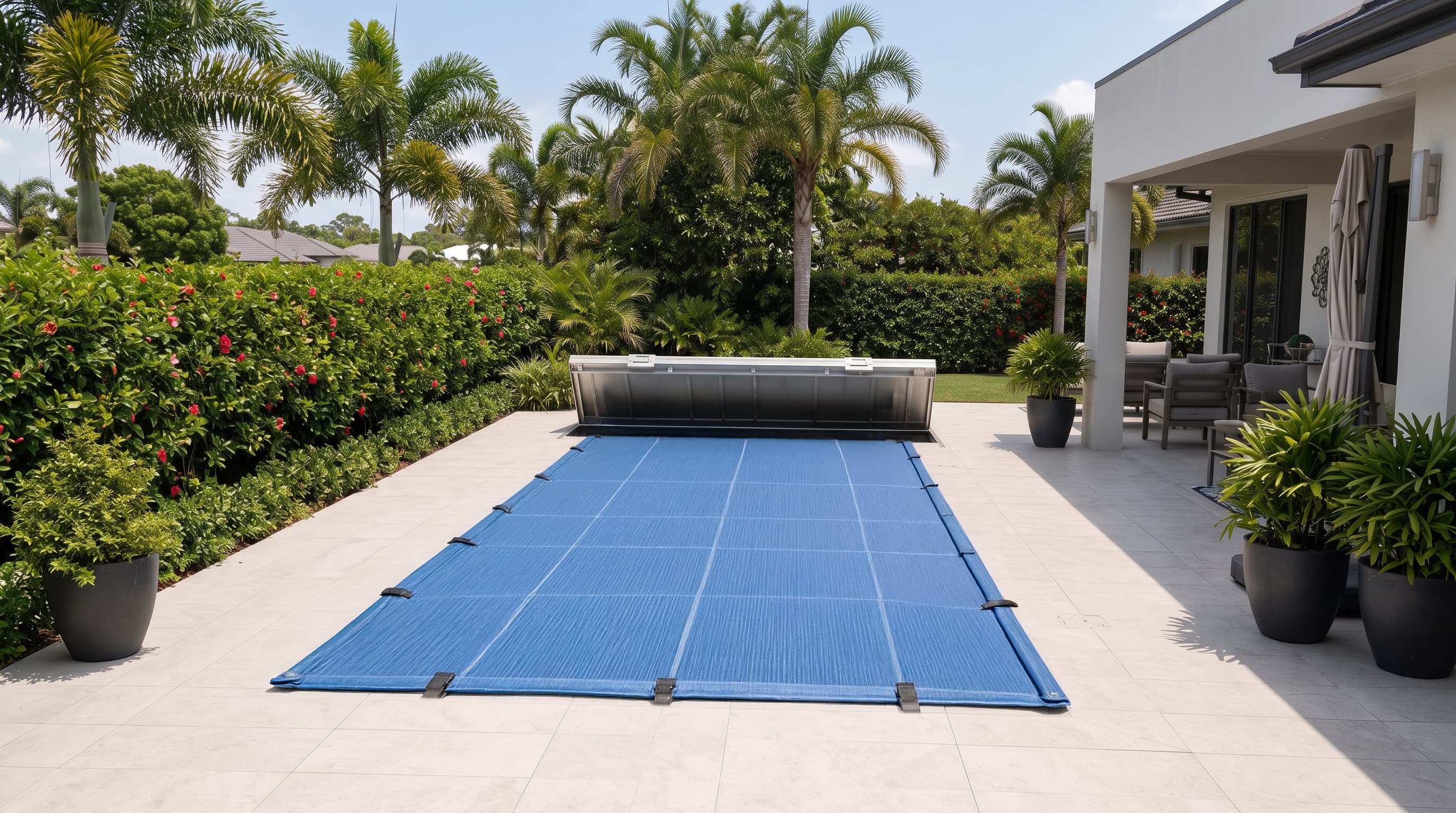 Tampa Oculta para Enrolador de Capa de Piscina