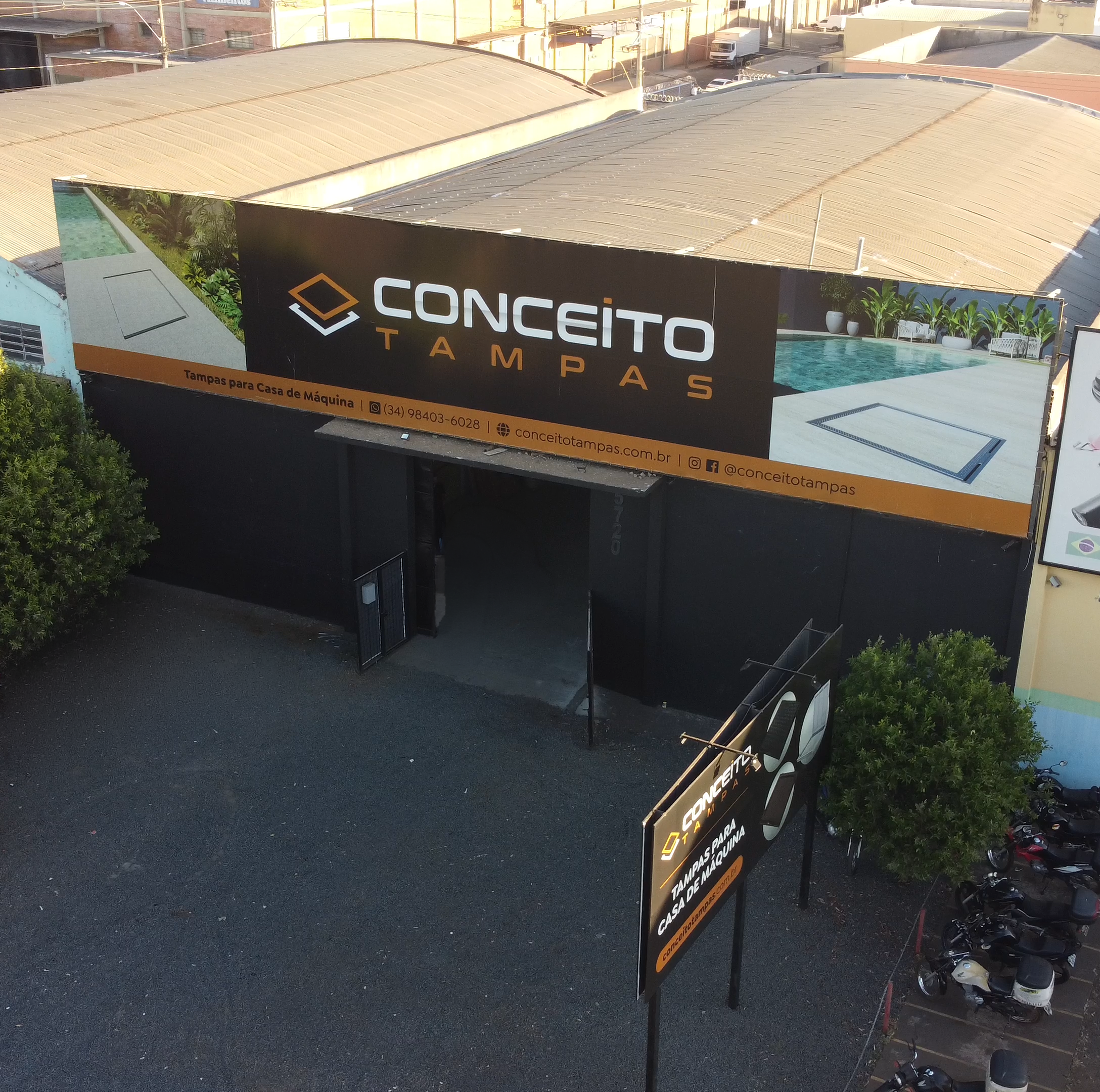 Fachada da Conceito Tampas em Uberlândia